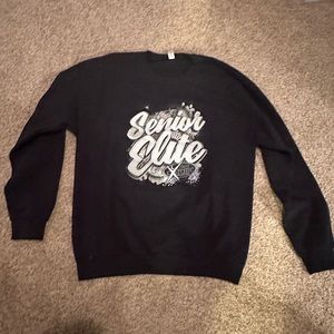 Black Senior Elite Crewneck